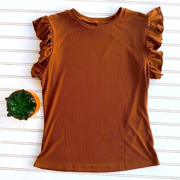 Butterfly sleeve Ribbed knit top Size 1X - Picture 8 of 11